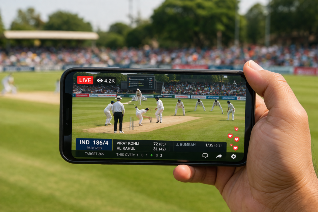 sports club sponsorship through live cricket streaming on mobile phone
