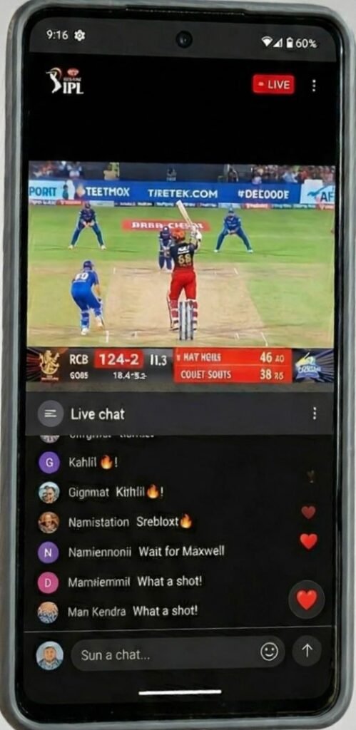 Live Match Streaming
